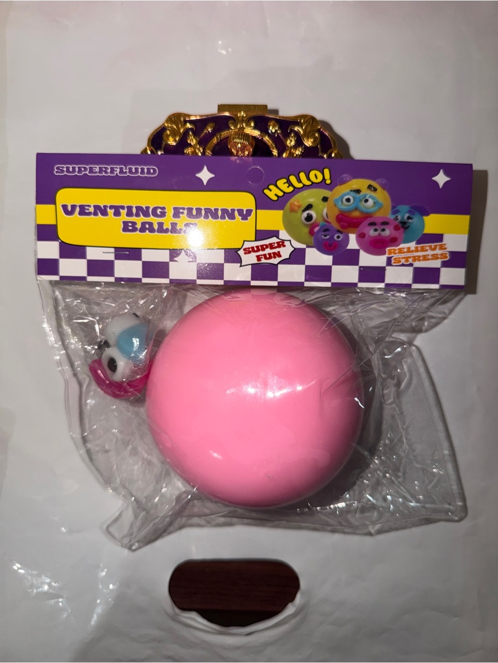 Funny Face Swap Squishy Ball Pink Stress Relief Fidget Toy